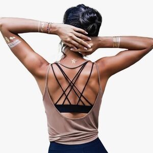 Yoga top, salmon color